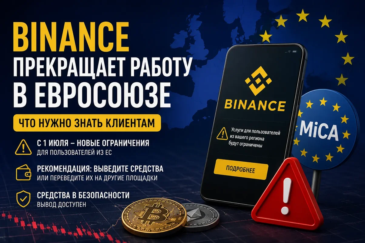 Binance ограничит обслуживание клиентов в Евросоюзе.webp