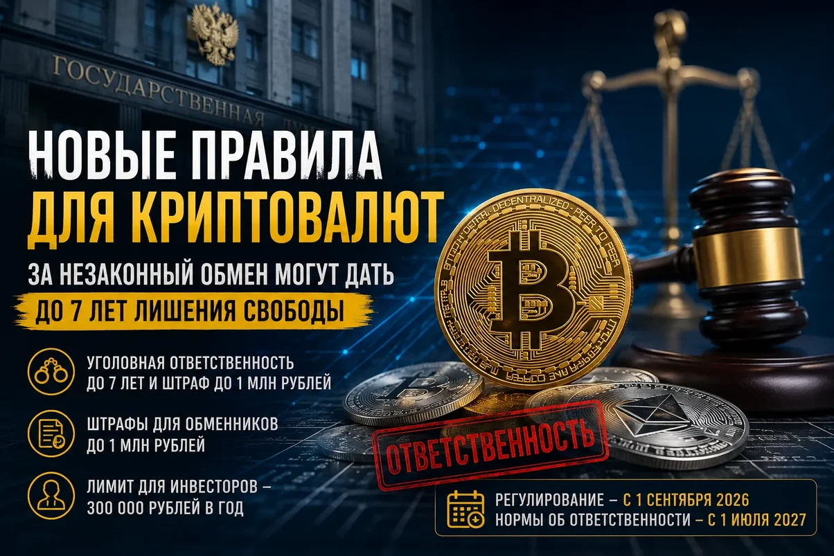 до 7 лет тюрьмы за незаконный обмен цифровых активов.webp