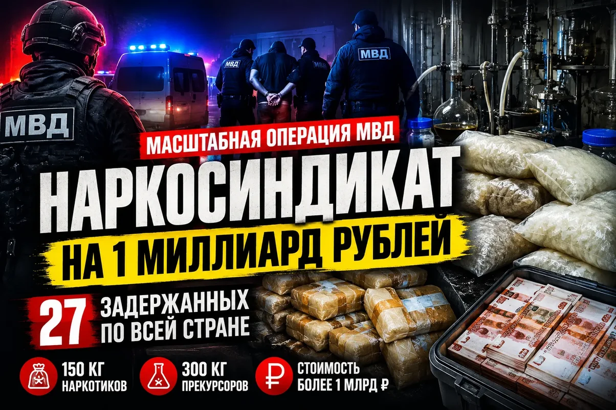 МВД ликвидировало наркосиндикат на 1 млрд рублей.webp
