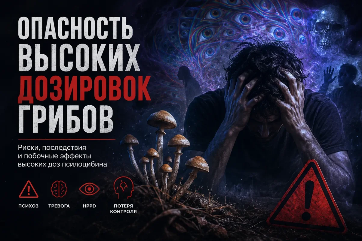 Опасность высоких дозировок псилоцибиновых грибов.webp