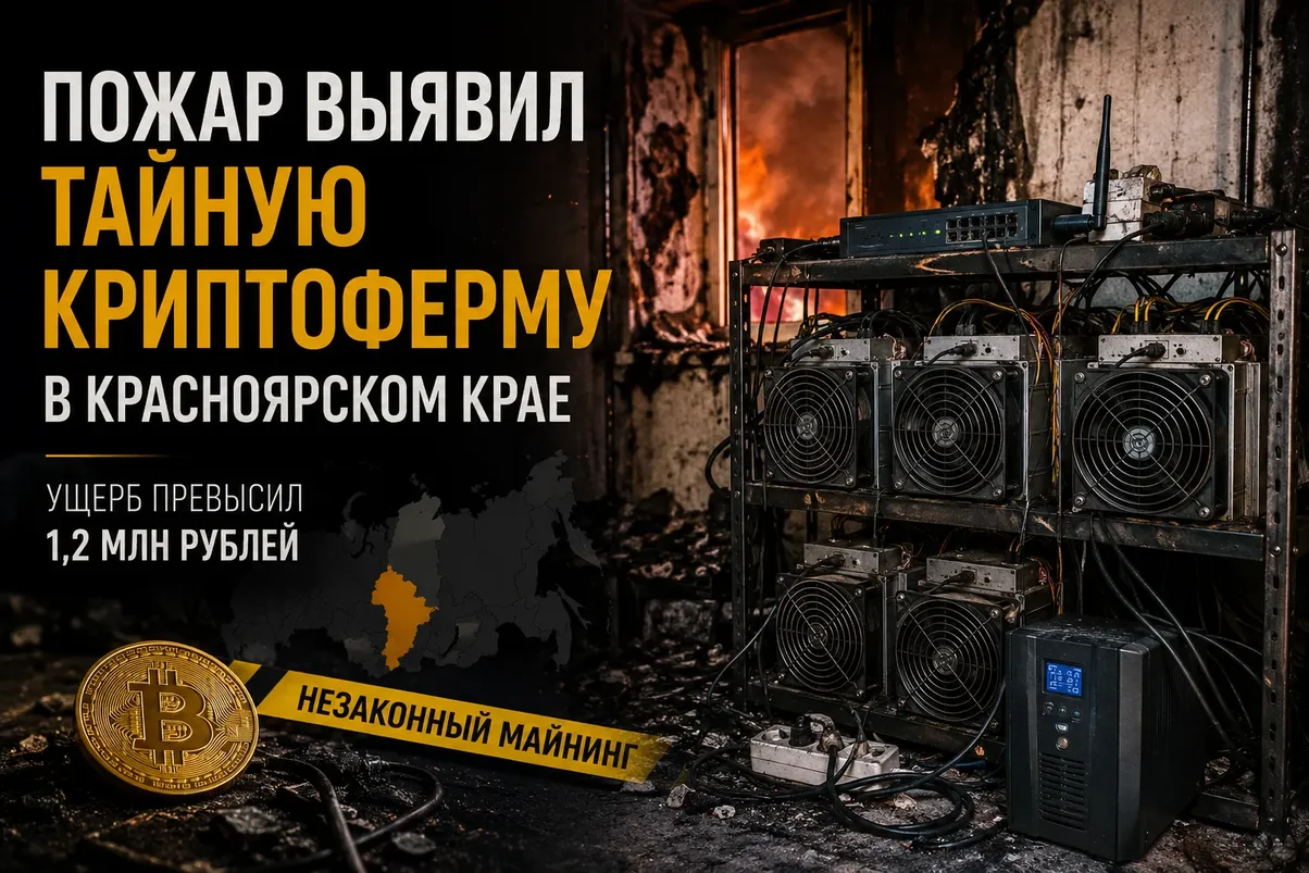 Пожар выявил нелегальную криптоферму в Красноярском крае.webp