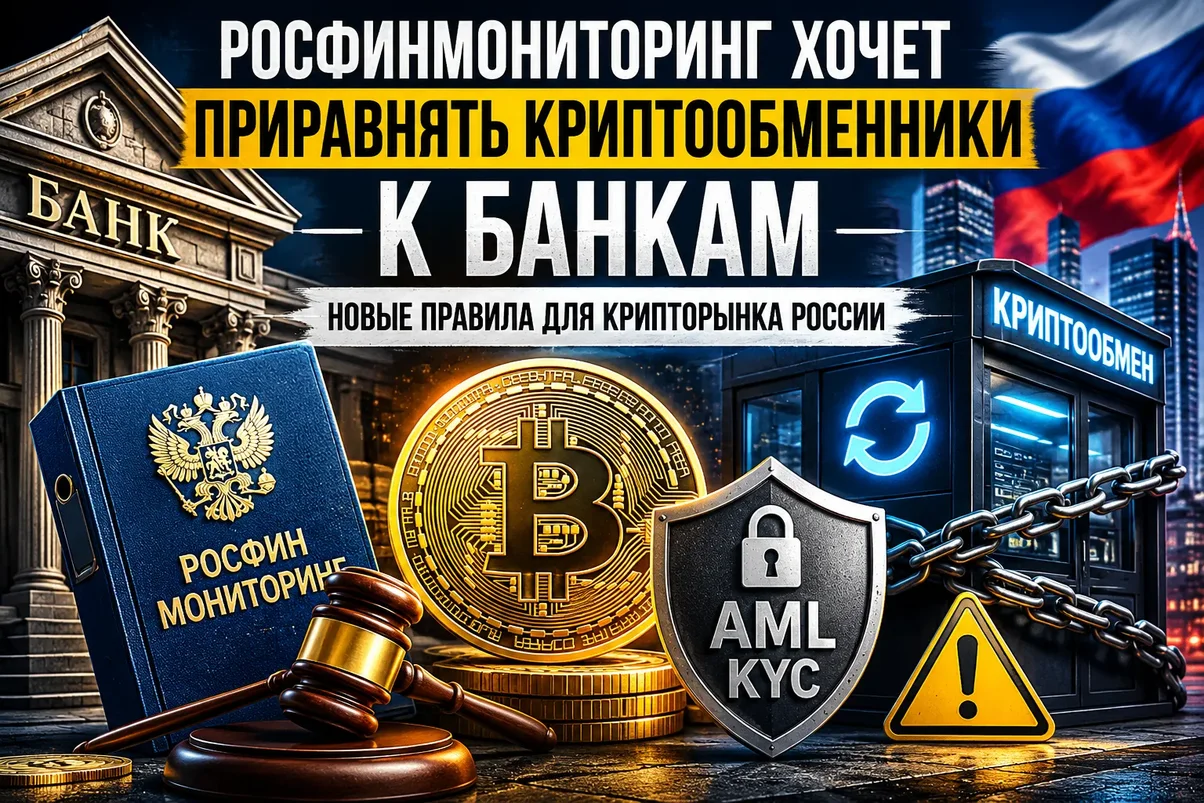 Росфинмониторинг хочет приравнять криптообменники к банкам.webp