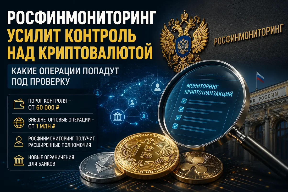 Росфинмониторинг получит право контролировать криптовалютные операции россиян.webp