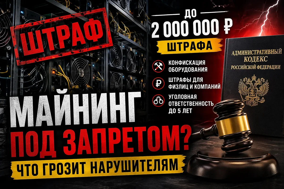 Штрафы за майнинг в России 2026.webp