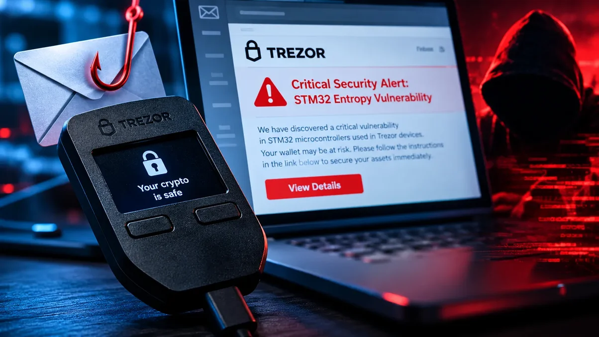 Trezor подвергся фишинговой атаке.webp