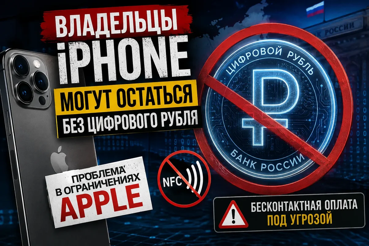 Владельцы iPhone могут столкнуться с ограничениями при оплате цифровым рублем.webp